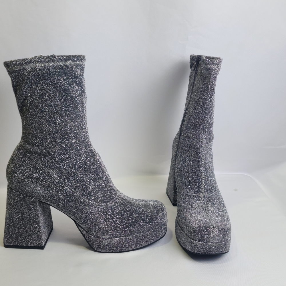 Abound Women’s Steffie Platform Bootie Silver Sz 8 New - Picture 10 of 12